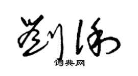 曾慶福劉俐草書個性簽名怎么寫