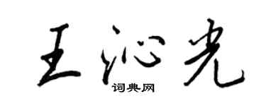 王正良王沁光行書個性簽名怎么寫