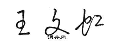 駱恆光王文虹草書個性簽名怎么寫