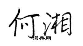 王正良何湘行書個性簽名怎么寫