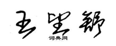 朱錫榮王望舒草書個性簽名怎么寫