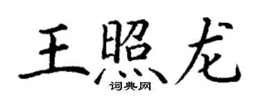 丁謙王照龍楷書個性簽名怎么寫