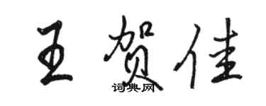 駱恆光王賀佳行書個性簽名怎么寫