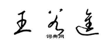 梁錦英王谷進草書個性簽名怎么寫