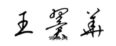 梁錦英王翼華草書個性簽名怎么寫