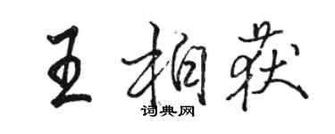 駱恆光王柏獲行書個性簽名怎么寫