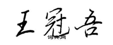 王正良王冠吾行書個性簽名怎么寫