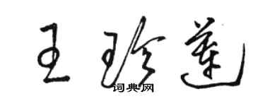 駱恆光王珍蓮草書個性簽名怎么寫