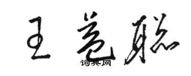 駱恆光王益聰草書個性簽名怎么寫