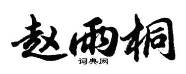 胡問遂趙雨桐行書個性簽名怎么寫