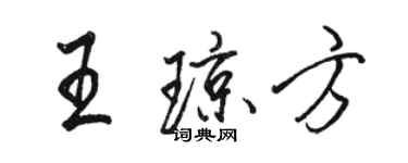 駱恆光王瓊方行書個性簽名怎么寫