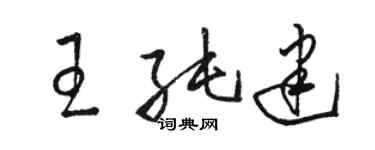 駱恆光王純建草書個性簽名怎么寫