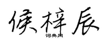 王正良侯梓辰行書個性簽名怎么寫