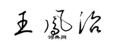梁錦英王鳳治草書個性簽名怎么寫