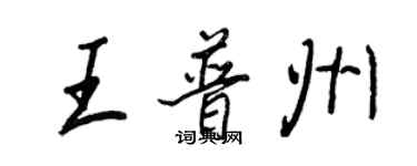 王正良王普州行書個性簽名怎么寫