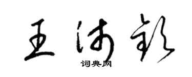 梁錦英王沛欽草書個性簽名怎么寫