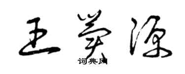 曾慶福王冀源草書個性簽名怎么寫