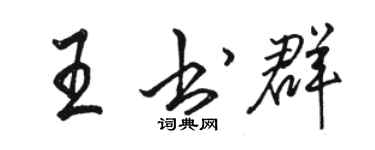 駱恆光王書群行書個性簽名怎么寫