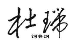 駱恆光杜瑞草書個性簽名怎么寫