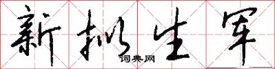 新擬生軍怎么寫好看