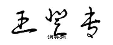 曾慶福王登專草書個性簽名怎么寫