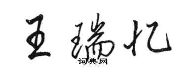 駱恆光王瑞憶行書個性簽名怎么寫