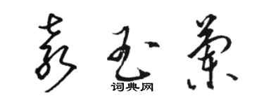 駱恆光袁玉蘭草書個性簽名怎么寫