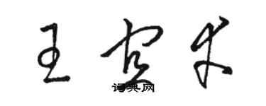 駱恆光王宜幸草書個性簽名怎么寫