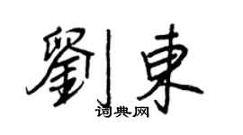 王正良劉東行書個性簽名怎么寫