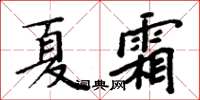 周炳元夏霜楷書怎么寫