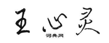 駱恆光王心靈行書個性簽名怎么寫