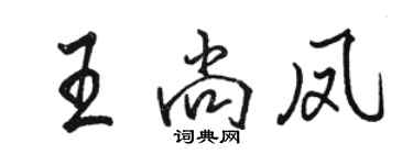 駱恆光王尚鳳行書個性簽名怎么寫