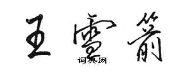 駱恆光王雪箭行書個性簽名怎么寫