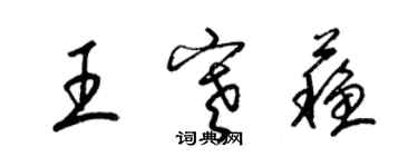 梁錦英王寒蘇草書個性簽名怎么寫
