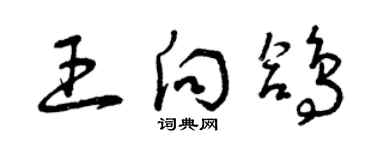 曾慶福王向鴿草書個性簽名怎么寫