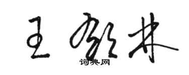 駱恆光王鬱林草書個性簽名怎么寫