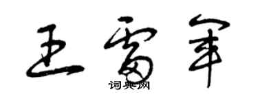 曾慶福王雷軍草書個性簽名怎么寫