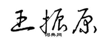 曾慶福王振原草書個性簽名怎么寫