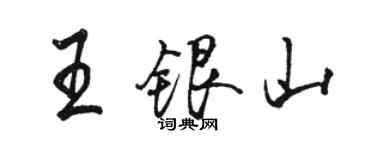 駱恆光王銀山行書個性簽名怎么寫