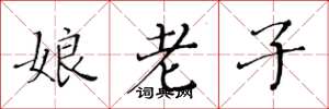 黃華生娘老子楷書怎么寫