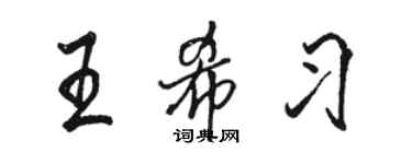 駱恆光王希習行書個性簽名怎么寫