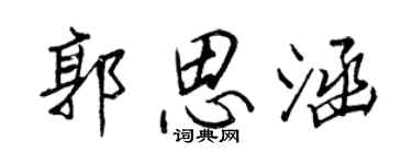 王正良郭思涵行書個性簽名怎么寫