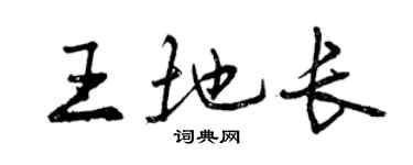 曾慶福王地長行書個性簽名怎么寫