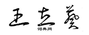 曾慶福王立葵草書個性簽名怎么寫