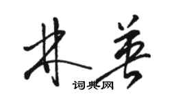 駱恆光林英草書個性簽名怎么寫