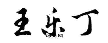 胡問遂王樂丁行書個性簽名怎么寫