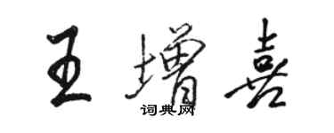 駱恆光王增喜行書個性簽名怎么寫