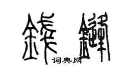 陳墨錢鋒篆書個性簽名怎么寫