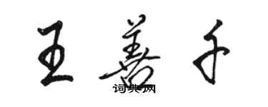 駱恆光王善千行書個性簽名怎么寫