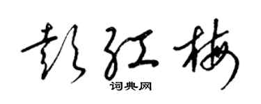 梁錦英彭紅梅草書個性簽名怎么寫